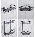 MOQ one pcs Bathroom Shelf Suction Wall-Mounted Bathroom Toilet Storage Shower Rack
