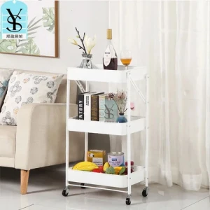 Movable living shelves colorful snacks display shelves foldable style