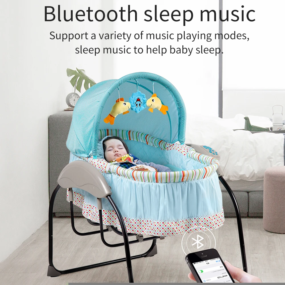 Muliti-purpose baby bed multifunction swing baby bed  automatic cradle
