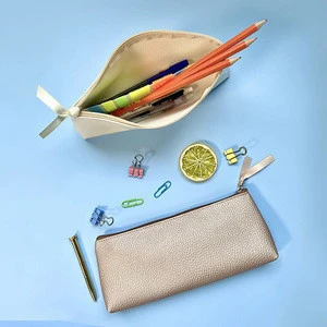 multi functioning printed custom leather cute stationery pen pouch pencil bag