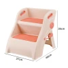 Multi non-slip height increasing plastic folding two step foot stool