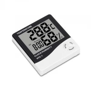 Multifunction Digital Display Indoor Temperature and Humidity Gauge Meter Thermometer Hygrometer Monitor White Color
