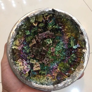 Natural Bismuth Crystal Pure Metal Mineral Bismuth Ingot