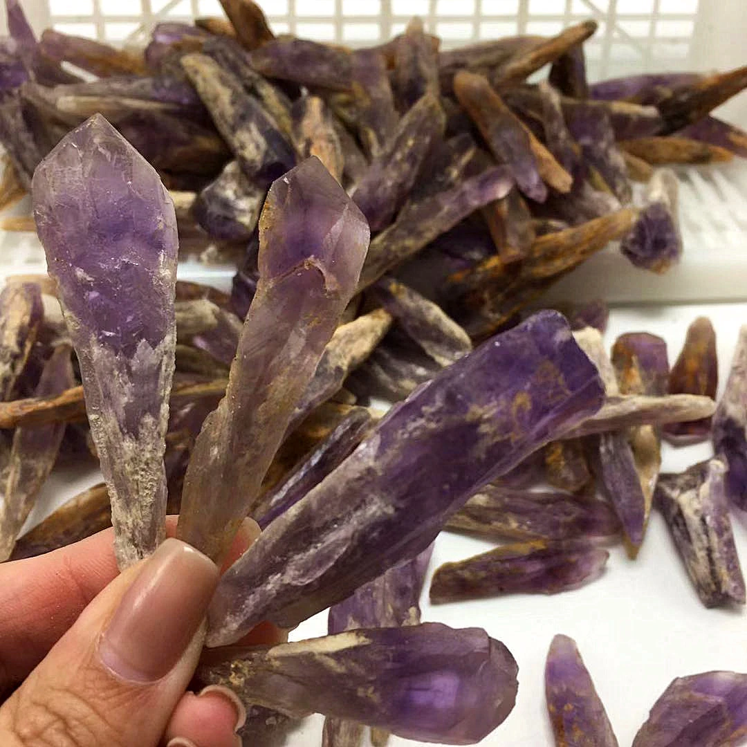 Natural high quality amethyst raw crystals healing stones for folk crafts
