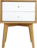 Natural Oak Wood Cabinet with 1 Drawer , Solid Wood Nightstand, Oak Bedside Table