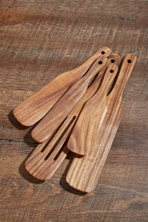 Natural Teak Wooden Spatula Sets Spatula Stirring Kitchen Utensils Tools