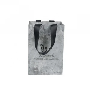 New Boutique Packaging Charcoal Luxury Paper Bags With Your Own Logo
