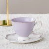 New design 210cc Turkish Coffee Cups ceramic new bone China tea cup saucer