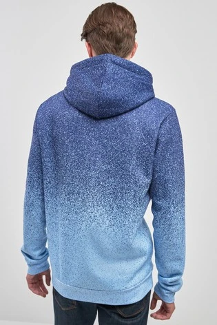 New design Fashion Mens two tone pullover street wear dip dye all over print custom hoodies