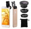 New design Universal 180 degree 3in1 Clip Fisheye Camera Lens for mobile m7 Lens For iPhone 7 8 8plus X cellphone