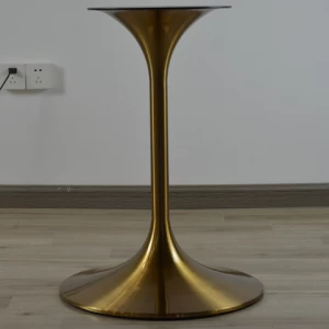 New designs  stainless steel 304#brushed yellow gold  Color Tulip table base  table leg  hardware metal  dinning Furniture  leg