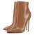 Import New fashion leather plain 12cm high heels boots shoes women from China