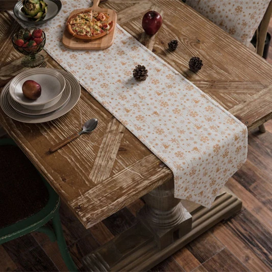 New Geometric Plaid Cotton Linen Tassel Runner Dining Table Runner Custom Size