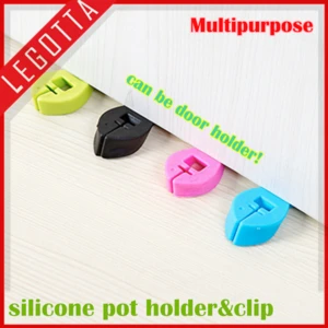 New house gadgets mulpurpose cheap portable pot clips/ novelty door stopper