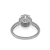 Import New Jewelry Trendy White Gold Plated S925 1.5CT Round Moissanite Wedding Women Rings Sterling Silver Halo Setting from China