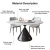 Import New Luxury Home Furniture White Table Top Black Stainless Steel Tapered Base Round Dining Table Set With 6 Leather Chairs from China