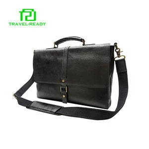 new mens high quality genuine leather messenger bag laptop briefcase