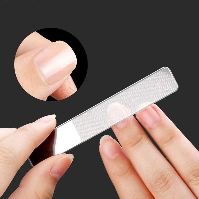 New nano transparent nail polish Transparent glass crystal material Polishing tools Nail DIY salon file