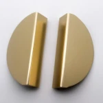 New Nodic Style Half Moon Round Aluminum Drawer Pulls Curcle Cabinet Handles Gold Other Furniture Hardware For Bathroom