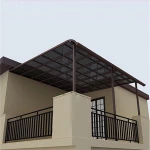 New plastic colored polycarbonate sheet black bracket used gazebo canopy for sale