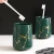 New products hotel decal printed luxury marble bathroom accessories nordic ceramic bathroom set