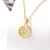 Import New Twelve Constellation Copper Zircon Necklace Stainless Steel Chain 18K Gold-Plated Jewelry Necklace from China
