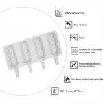 New Type Diamond Silicone Molds with Wooden Sticks Ice Cake Mould DIY Ice Cream Cake Making Tools