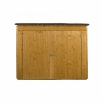 NEW Wood Bike Storage Shed Tools Lawn Mower Overlap Flat Wooden Bike Shed Weathe