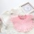 Import Newborn plain white lace chiffons soft cotton baby bib from China