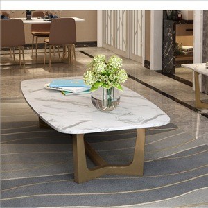 newest modern simple style black glass marble top coffee table modern