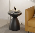 Nordic Apartment Hourglass Coffee Table Modern Simple Living Room Sofa  Corner Table Minimalist Small Side Table Black
