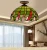 Nordic Chandelier Luxury Retro Tiffany Color Glass Lampshade Decorative Lights Bedroom Stage Night Ceiling Light Led