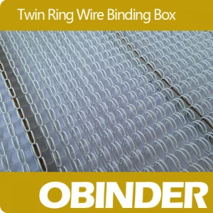 Obinder twin ring wire (wire o) book & calendar binding wire precut box white color 3:1pitch 9/16
