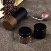 OEM Manual Coffee Beans Grinder Wooden Crank Mill with Stainless Steel Burr Portable Travel Camping Grinder