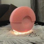 OEM Mini Waterproof Electric Sonic Silicone Facial Cleansing Brush Ultrasonic Deep Face Care Beauty Equipment
