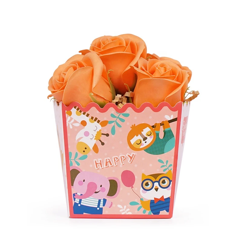 OEM Private Label Valentines Gift Box Handmade Artificial Rose Petal Bath Flower From Soap