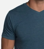 OEM service plain dyed custom v neck short sleeve organic bamboo fiber men t shirt