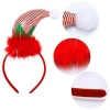 Okaydokie 6 Pack Christmas Headbands Elves Party Hats Christmas Reindeer Costume Headbands for Christmas Holiday Party