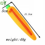 OKSILICONE Water Leak Resistant Silicone Pen Pencil Bag Case with Zipper Carrot Design Cosmetic Pouch Stationery Holder Bag