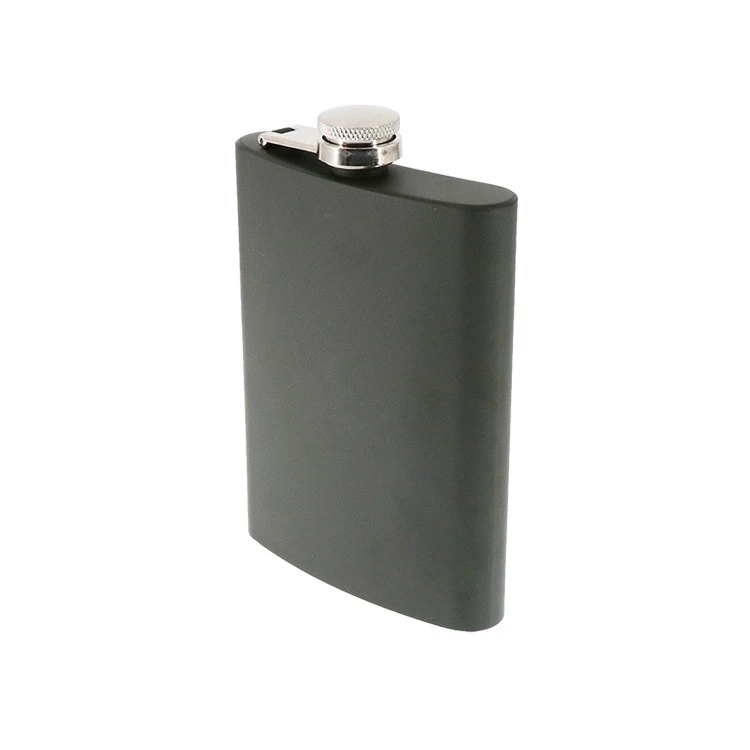 Olive Green 8 oz Stainless Steel Pocket Hip Flask