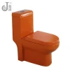 Orange color ceramic sanitary ware one piece wc toilet seat