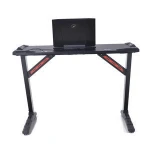 OS9901 ergonomic Z-shaped office PC computer desk with LED lights gaming desk