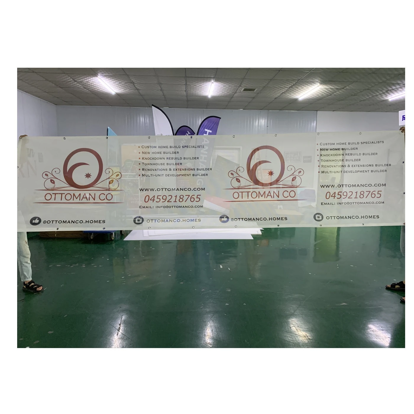 Outdoor advertising custom fabric banner double sides printing mesh fence banner