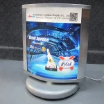outdoor advertising display floor standing road street Vertical acrylic led rotating light box