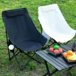 Outdoor Camping Picnic Folding Moon Chair Fishing Leisure Portable Backrest Chair