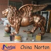 outdoor garden decoration antique life size fiberglass lion statue with wings NTRS-CS628S
