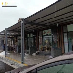 Outdoor PVC Pergola Awning,LED Light Outdoor Pergola For Sale