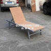 Outdoor restaurant pool aluminum wood chaise lounge