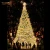 Import Outside square decor new year Xmas decorative Christmas tree with lights and decoration from China