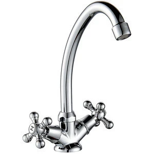 (OZ5309-8) BOOU Economy double handle wash basin faucet